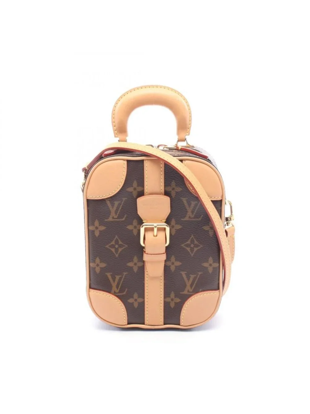 Louis Vuitton Valisette Vertical 2-Way Canvas Leather Handbag